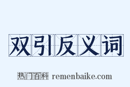 双引反义词是什么意思的图片